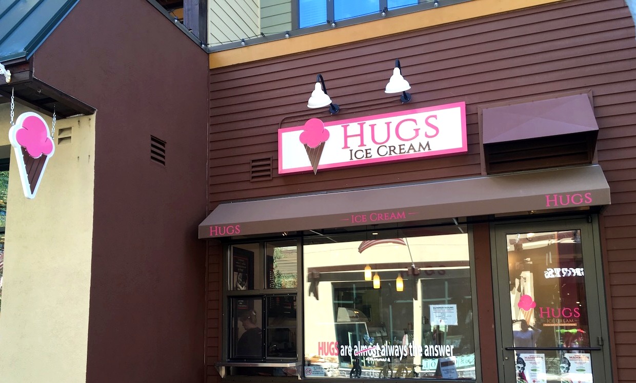 Hugs Ice Cream storefront
